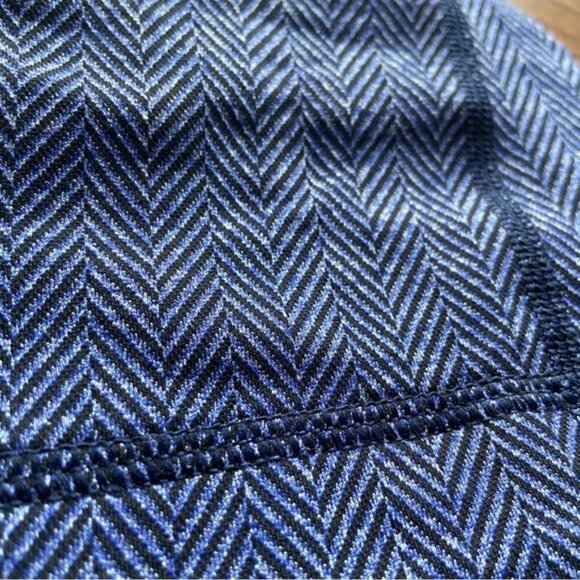 Lululemon All Sport Bra Giant Herringbone Black Heathered Pigment Blue Size 8 - Picture 6 of 9